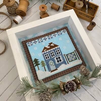 Winter House Cross Stitch Pattern by Primrose Cottages