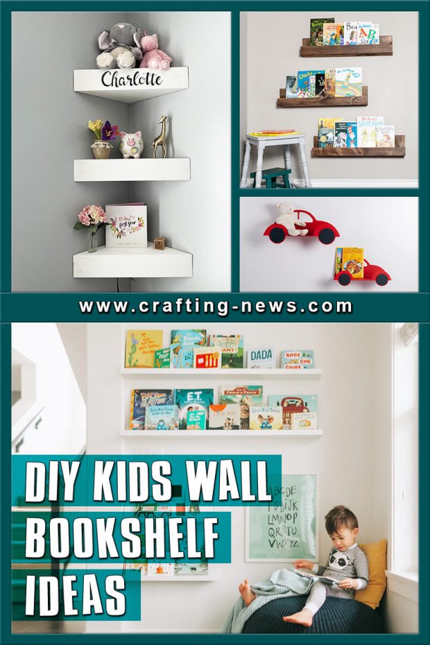 DIY KIDS WALL BOOKSHELF IDEAS