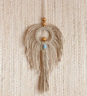 Angel Wings Christmas Ornament DIY Macrame for Kids by MacrameAndCrochetDiy