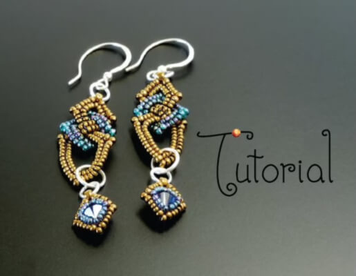 Beaded Celtic Knot Earrings Tutorial by gwenbeads