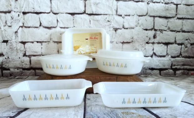 Fire King Candle Glow Ovenware from TheFadedRoseShop