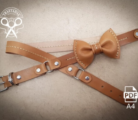 Belt with Leather Bow Tie Pattern from TrastadasWorkshop
