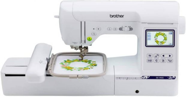 Máquina de coser y bordar Brother SE1900 para camisas y sombreros
