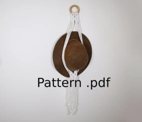 DIY Macrame Hat Holder Pattern by PapuShoiPATTERNS