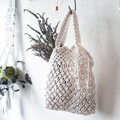 DIY Macrame Tote Bag Pattern by HippieMoments