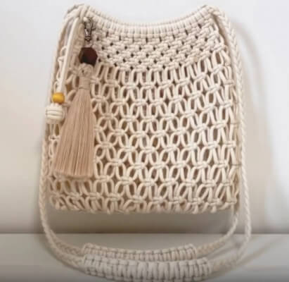 DIY Macrame Tote Bag Tutorial for beginner by CALMSOULdecor