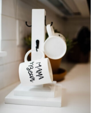 DIY Mug Stand + Two Mug Paint Kit from AdultsAndCraftsLLC