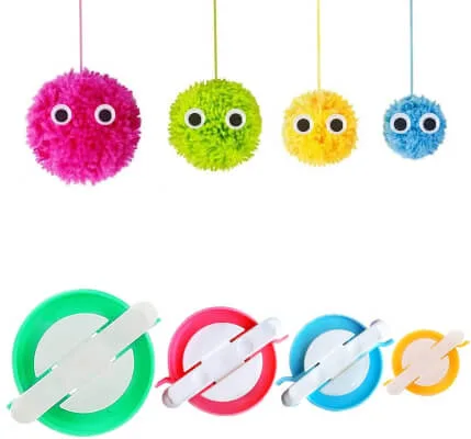DIY Pom Pom Maker Tool Set for Fluff Ball Weave