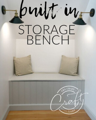 How to Build a Dormer Window Storage Bench Tutorial from The Crazy Craft Lady