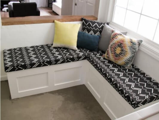 How to Make a Bench Cushion With a Removable Cover Tutorial from HGTV