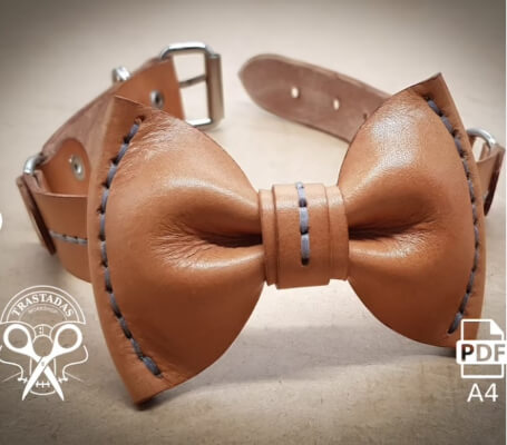 Leash with Leather Bow Making Tutorial by TrastadasWorkshop
