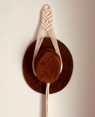 Macrame Hat Hanger - The ‘Adele’ by WovenGiftsByMadison