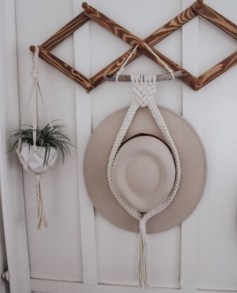 Macrame Hat Holder by OlivetCo