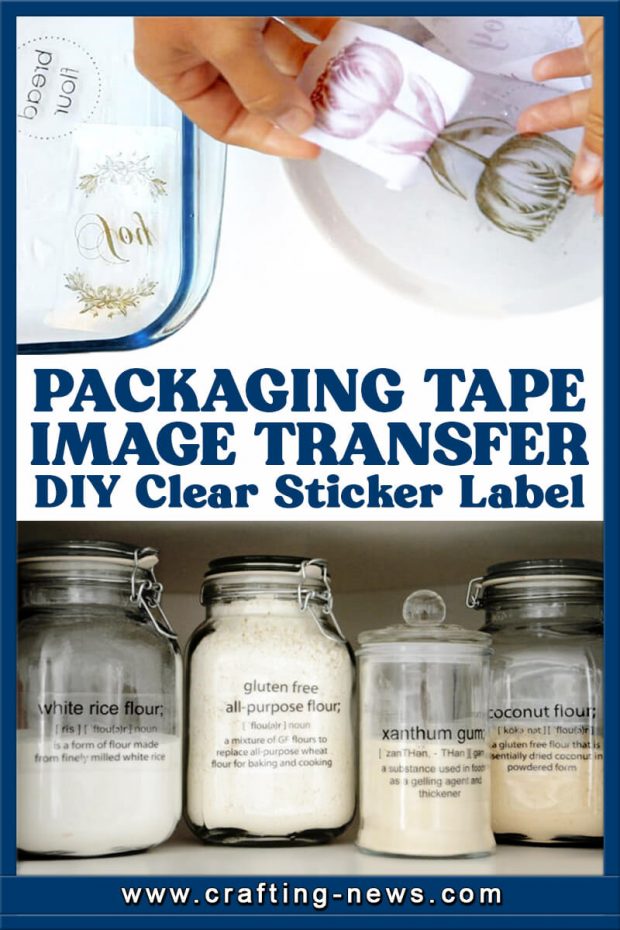 PACKING TAPE IMAGE TRANSFER- DIY CLEAR STICKER LABEL