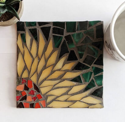 Sunflower Trivet DIY Kits for Adults from MosaicsattheFarm