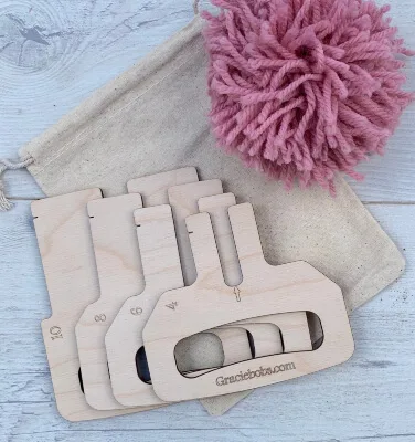 Wooden Pom Pom Making Forks