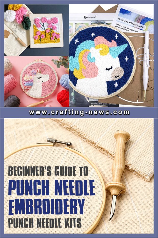 Beginner Punch Needle Kit / Flower Friends / Yarn Craft Kit / Rug Hooking 