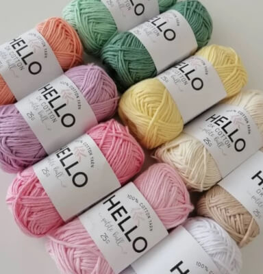 DK Hello 100% Cotton Punch Needle Yarn