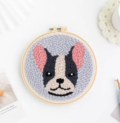 Dog Pattern Punch Needle Kit for Beginner from TheCherryBlossomUS