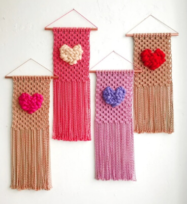 Macrame Heart Wall Hanging Pattern by SarahHarste