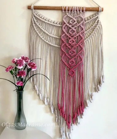 21 Macrame Heart Patterns 14 Three Hearts Macrame Wall Hanging Pattern by TheKnottyCrow