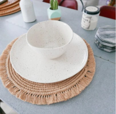 Macrame Round Placemats by TheCozyCreation