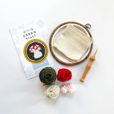 Mushroom Pattern Begin To Punch Needle Kit by TheUrbanAcres