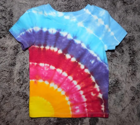 Rainbow Sunburst Tie Dye T-shirt by HotTopsDyes