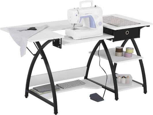 Sew Ready Comet Multipurpose Sewing Desk with Storage Drawer