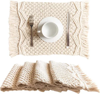 SnugLife Handmade Cotton Woven Boho Placemats