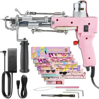 Tufting Gun 2 in 1 Cut Pile and Loop Pile Needle Punching Machine Starter Kit