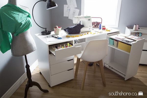 sewing tables with storage