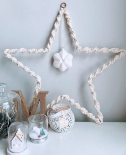 Star Macrame Boho Wall Decor by WoodbeadGarland