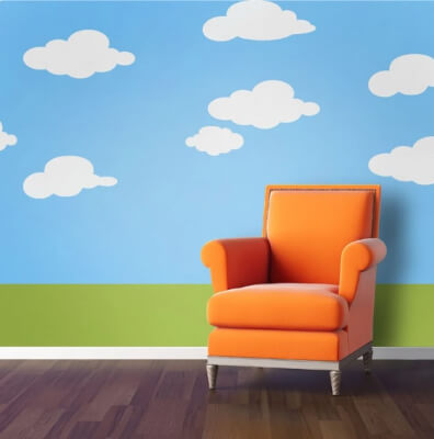 Cloud Wall Stencils for Baby Nursery Room from MyWallStencils