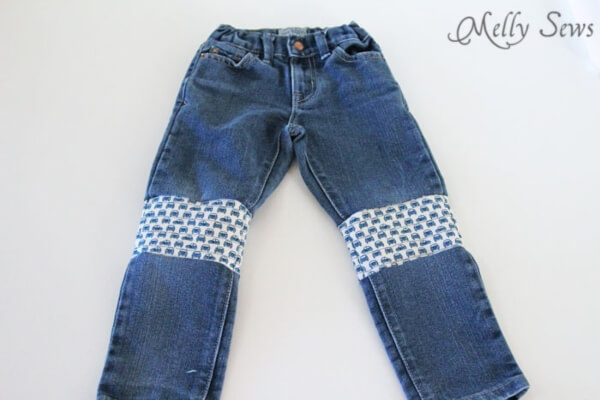 Jeans de parches de bricolaje para niños