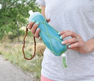 DIY Macrame Water Bottle Holder by Delineate Your Dwelling