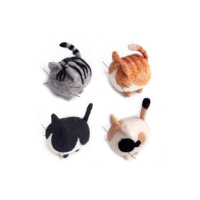 Faceless Cat Needle Felting Kits for Beginners from Artec360