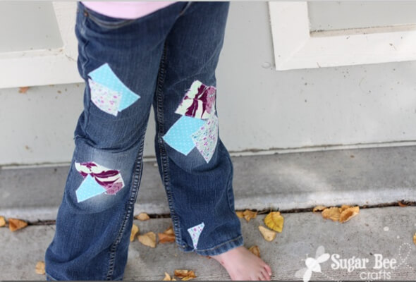 20 Stylish Ideas for Patching Jeans - Crafting News