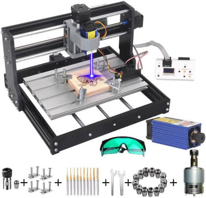 MYSWEETY 2 in 1 7000mW CNC 3018 Pro Laser Engraver for Wood Machine