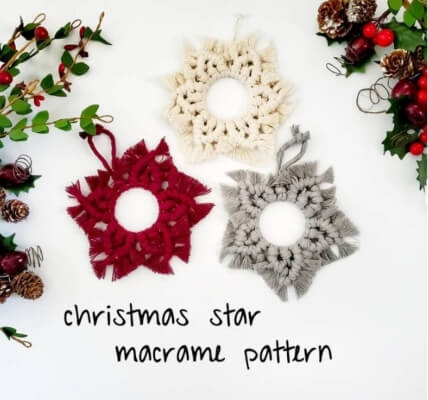 Tutorial de estrella de Navidad de macramé por CordPlusQuartz