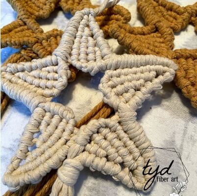 Tutorial de estrella fugaz de macramé por tydhandmade