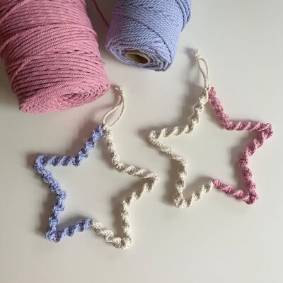 Macrame Star Wall Hanging Decoration from PrettyPackagedUK