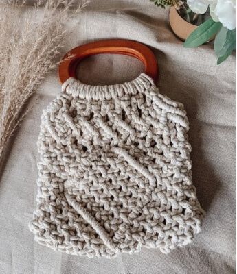 Macrame Top Handle Bag Pattern by ThreadSagelyHome