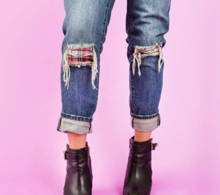 El truco de los jeans remendados de Maddie