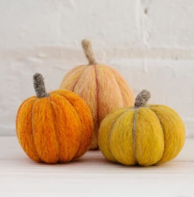 Pumpkins Beginner Friendly Needle Felting Kit from FeltedSky