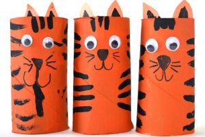 Cardboard Tube Tiger Craft For kids by Creative Family Fun