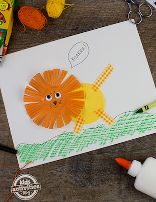 Cupcake Liner Lion Crafts for Preschool by Kids Activities Blog