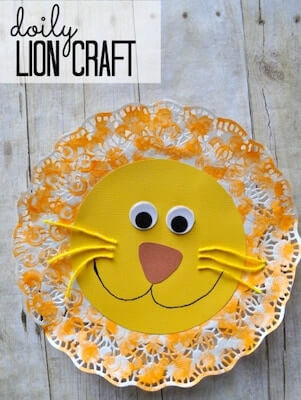 Doily Lion Kids Craft by I Heart Crafty Things