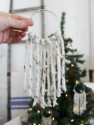 Easy Macrame Christmas Ornaments by The Wicker House