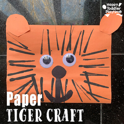 Easy Paper Tiger Craft for Preschool by Happy Toddler Playtime
